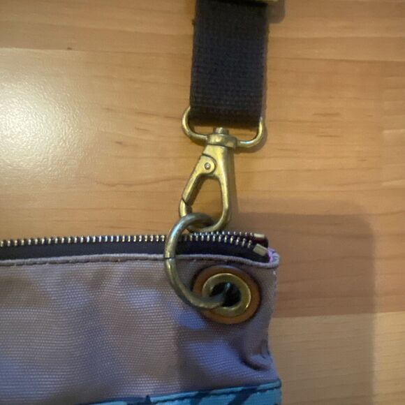 Fossil‎ Crossbody Bag Bucket Keely Herringbone Coated Canvas Adjustable Strap - Picture 12 of 14